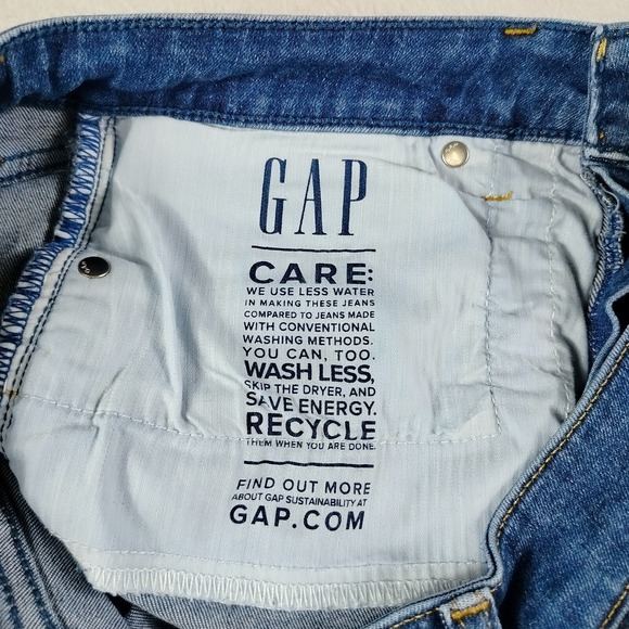 Gap Jeans Womens 12R Blue Classic Straight High Rise Denim Streetwear Minimalist - Picture 4 of 13